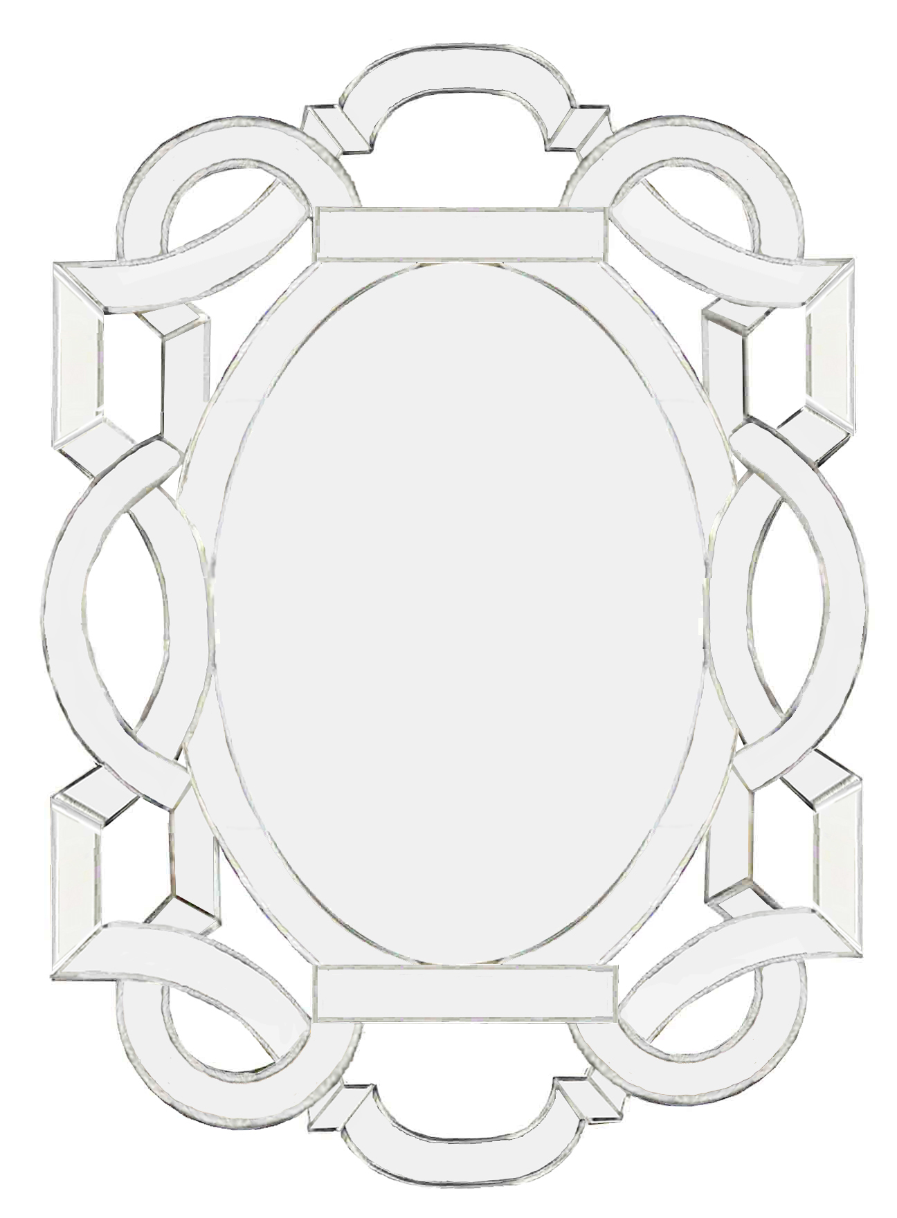MC028 Wall décor art mirror on mirror rectangular modern